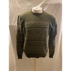 Banana Republic Men’s Green Fair Isle Sweater, Medium